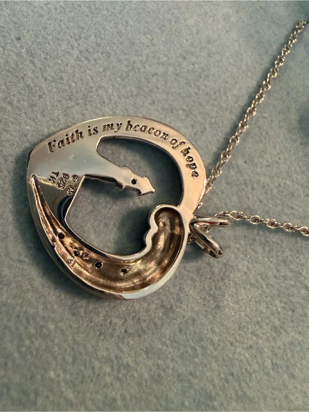 Ashton Drake Thomas Kincaid Lighthouse Pendant Necklace
